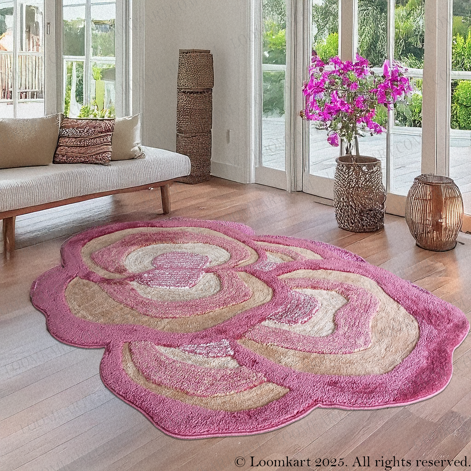The Elevate Collection from Loomkart | The Rose Sand Petal | Luxury Statement Carpets