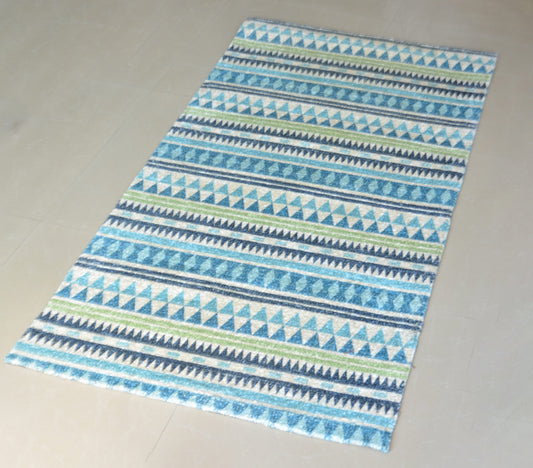 Avioni Carpets for Living Room – Neo Modern Collection Blue Multicolour Carpet/Rug – 92 x 152 cm 90cm x 150cm (~3×5 Feet)