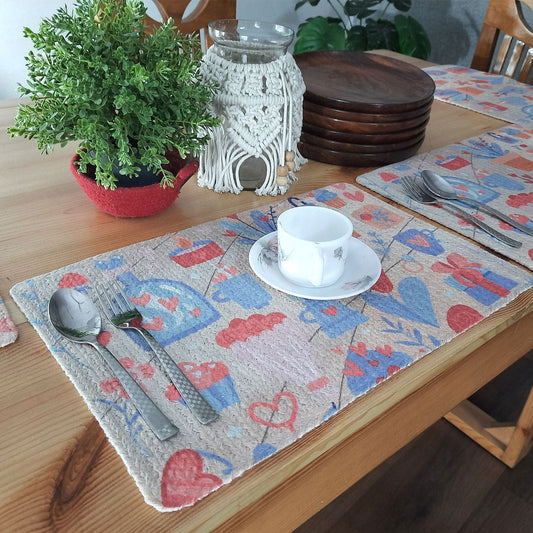 All Natural Cotton Braided Mats- “Natura Collection By Avioni”-Washable -Elegant And Exclusive- kitchen Garden-Good for Gifting (29×44 cms)