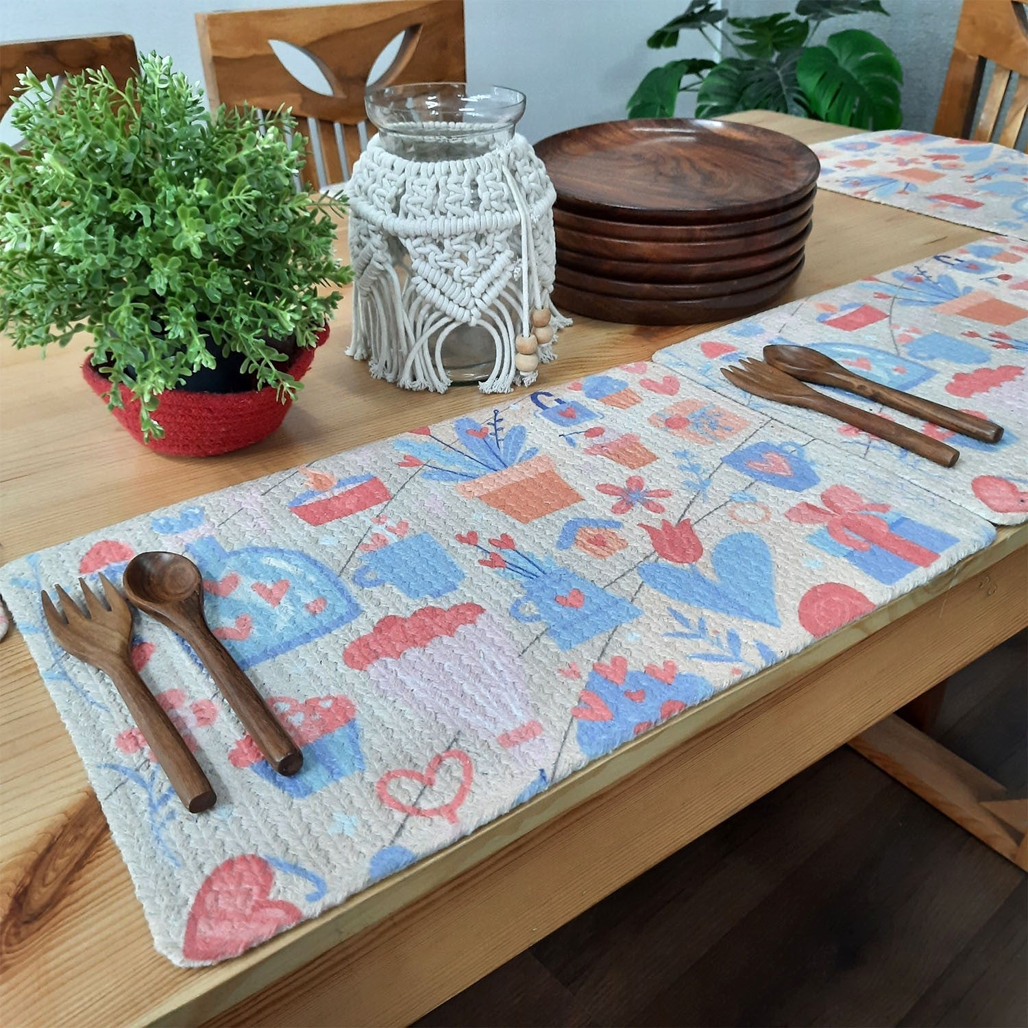 All Natural Cotton Braided Mats- “Natura Collection By Avioni”-Washable -Elegant And Exclusive- kitchen Garden-Good for Gifting (29×44 cms)