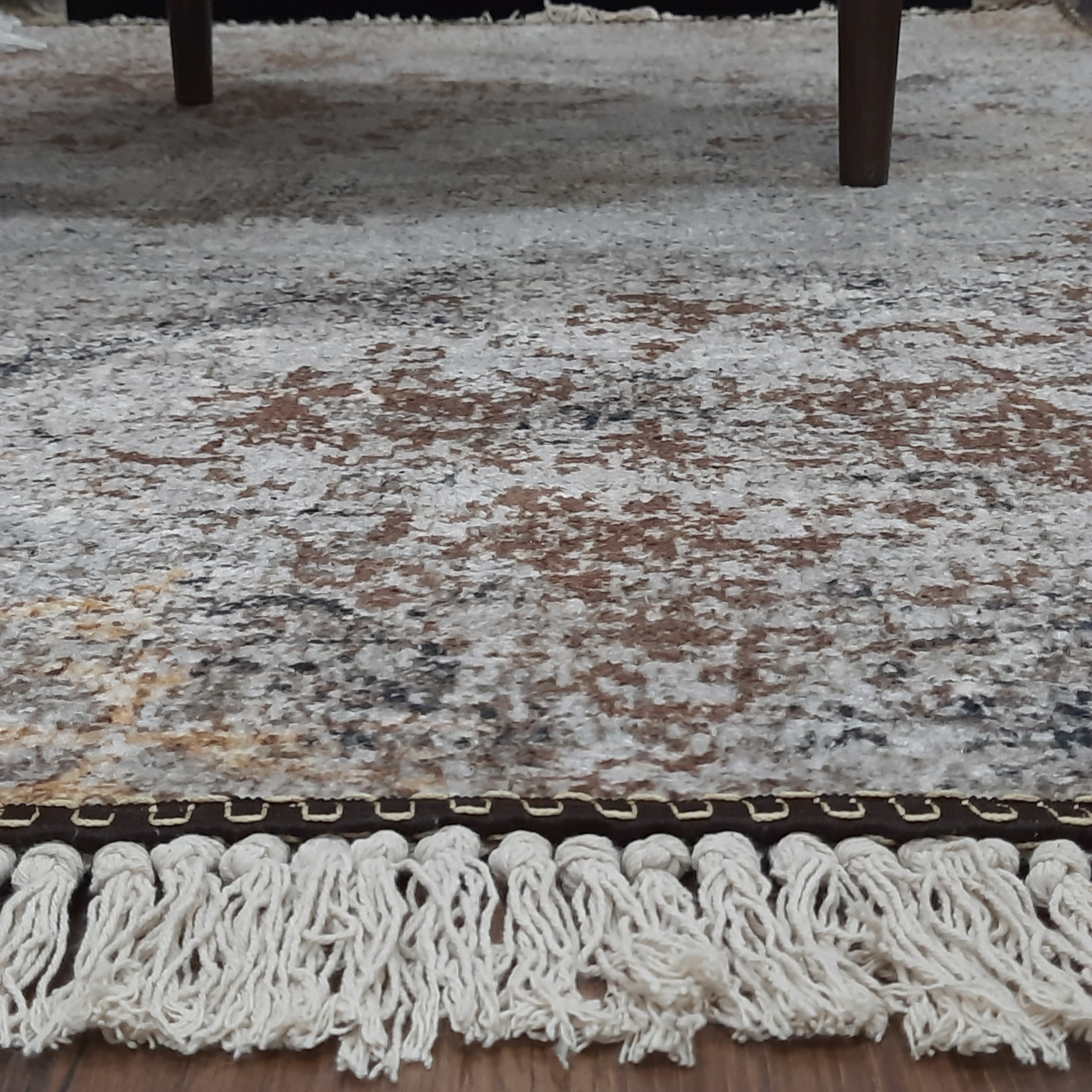 Avioni Faux Silk Carpet for a Stylish and Modern Living Room Abstract Vintage theme | Durable and Washable