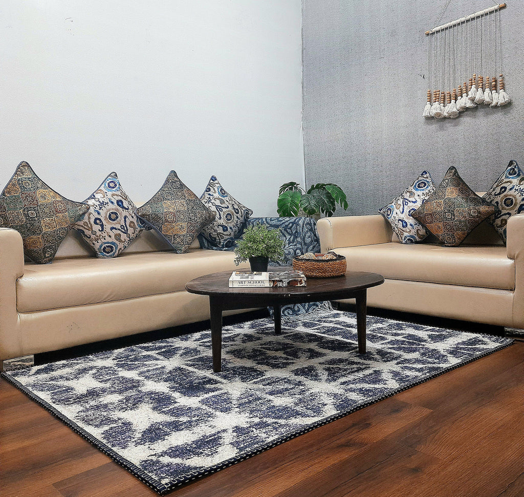 Avioni Faux Silk Carpet for a Stylish and Modern Living Room Vintage theme | Durable and Washable