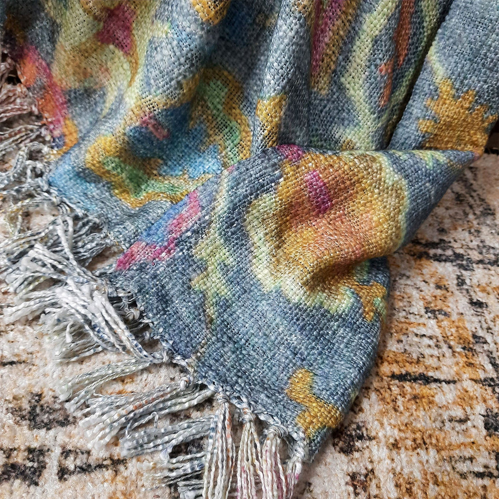 Avioni Sofa Throw for a Chic and Cozy Living Room: Handloom Beautiful Multicolor Traditional Design Virgin Premium Polyester Slub Soft Sofa Throw