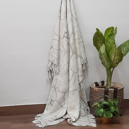 Avioni Beautiful Soft Sofa Throw | A must add to your living room | Modern Design Virgin Premium Polyester Slub Handloom Sofa Throw