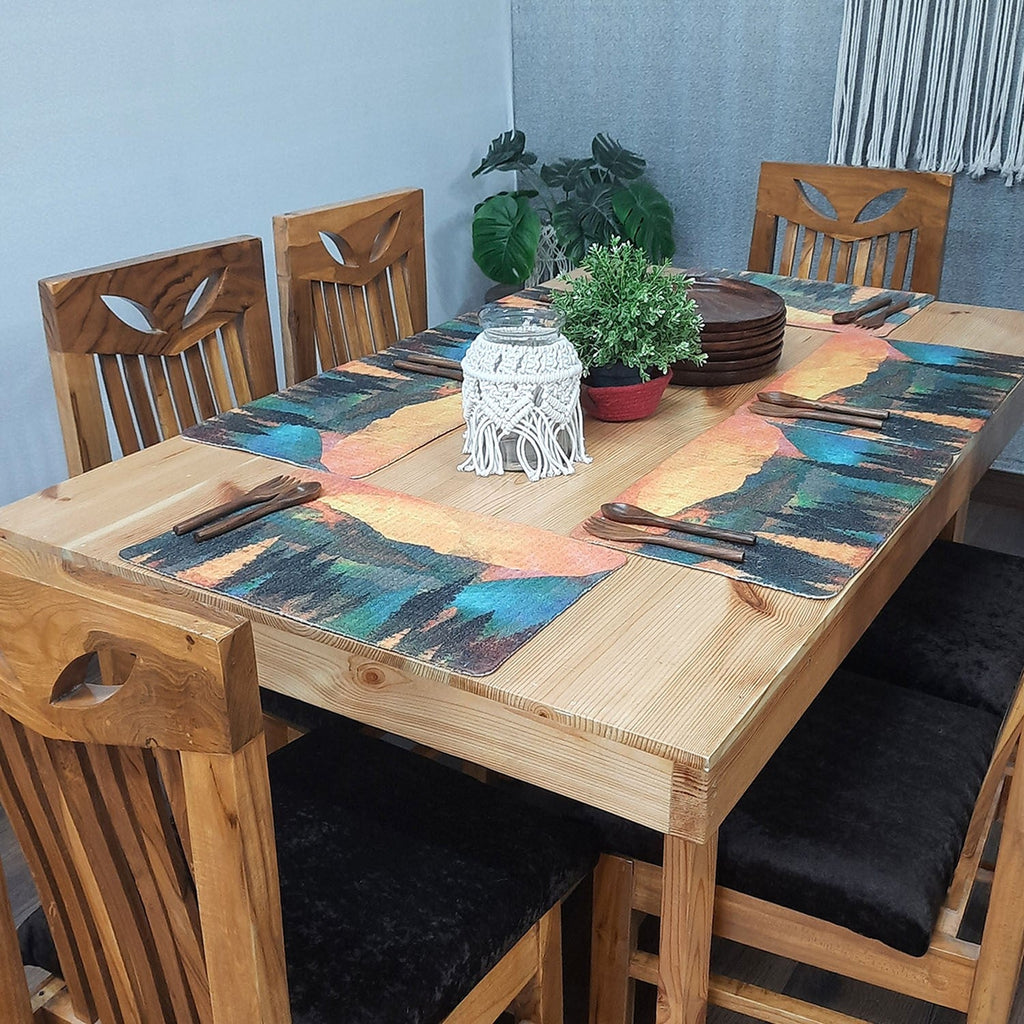 All Natural Cotton Braided Mats- “Natura Collection By Avioni”-Washable -Elegant And Exclusive-Sunset Design-Good for Gifting (29×44 cms)