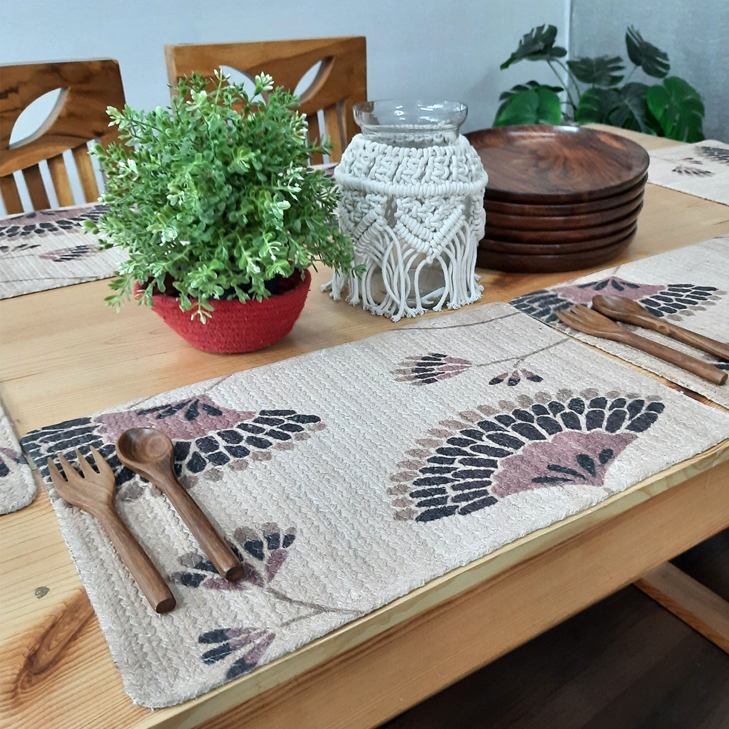 All Natural Cotton Braided Mats- “Natura Collection By Avioni”-Washable-Elegant And Exclusive- Good for Gifting (29×44 cms)