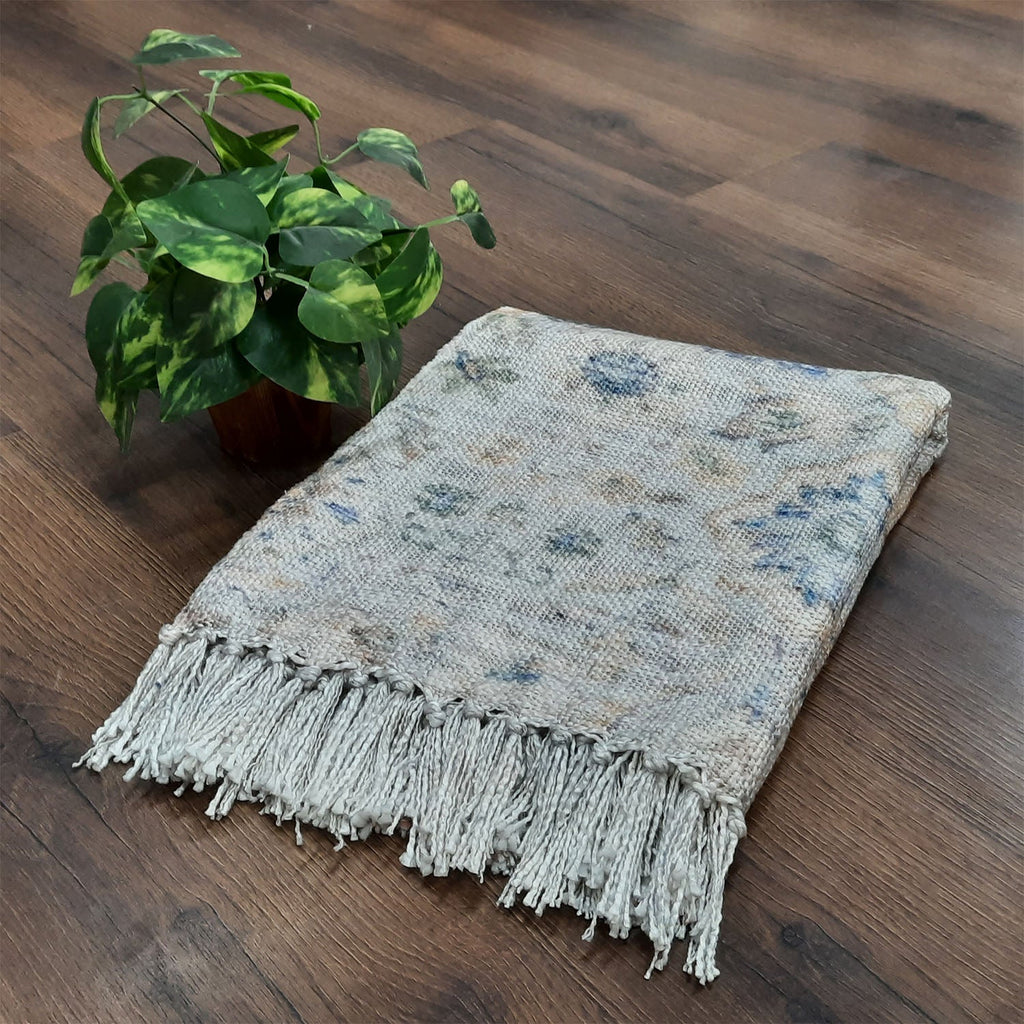 Avioni Beautiful Soft Sofa Throw | Abstract Modern Design | Virgin Premium Polyester Slub Handloom Sofa Throw