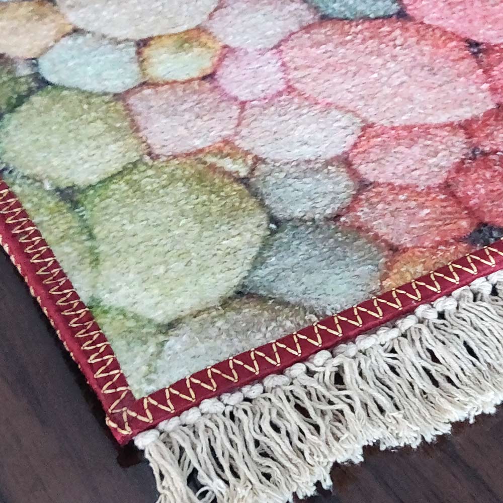 Avioni Faux Silk- Neo Modern Collection Multi Stone- 90cm x 150cm (~3×5 Feet)