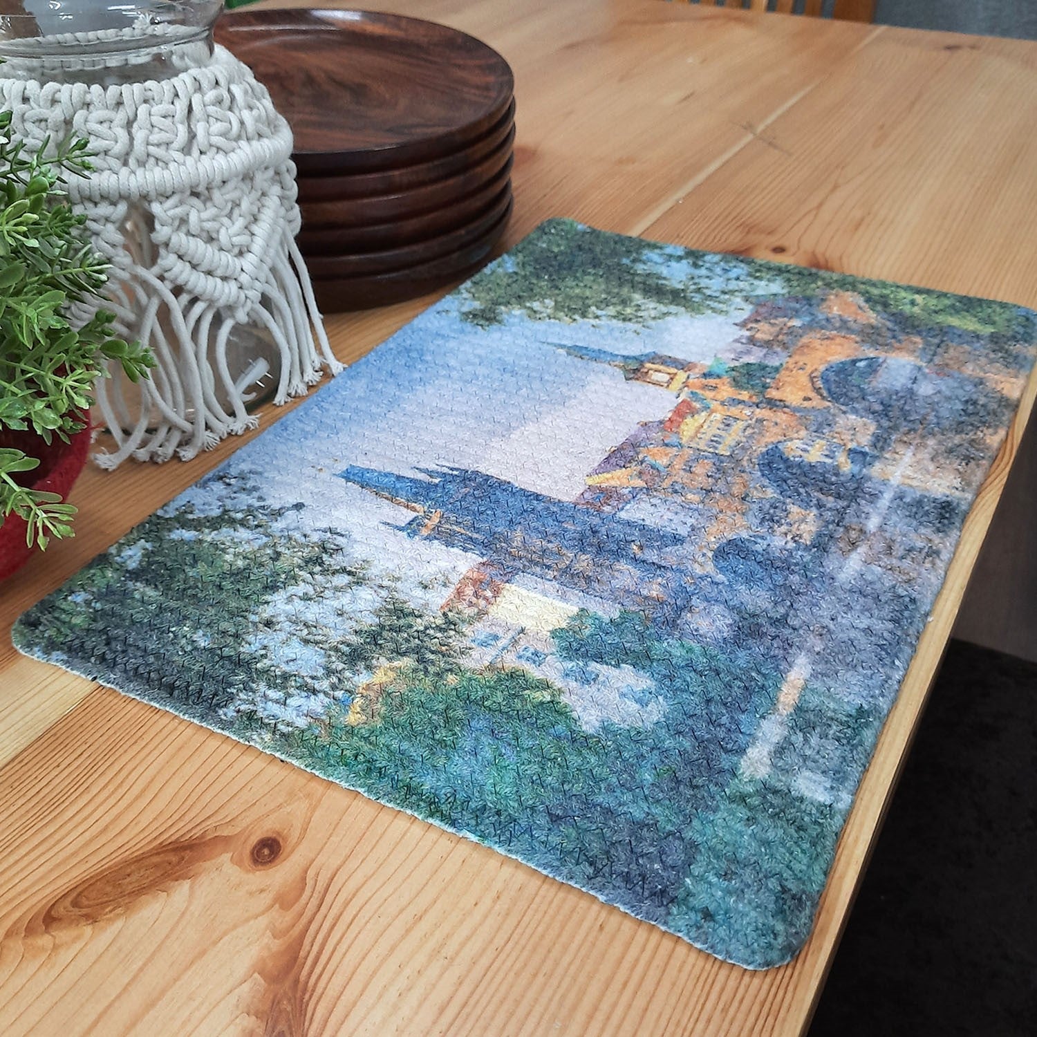 All Natural Cotton Braided Mats- “Natura Collection By Avioni”-Washable-Elegant And Exclusive-Old Town-Good for Gifting (29×44 cms)