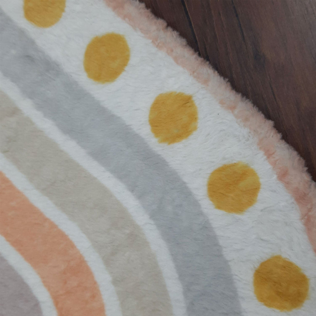 Avioni Rainbow Inspired Fluffy Shag Very Soft Fur Rug for Kids Nursery Play Room