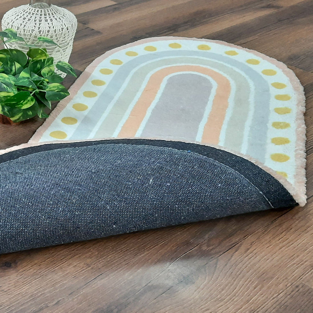 Avioni Rainbow Inspired Fluffy Shag Very Soft Fur Rug for Kids Nursery Play Room