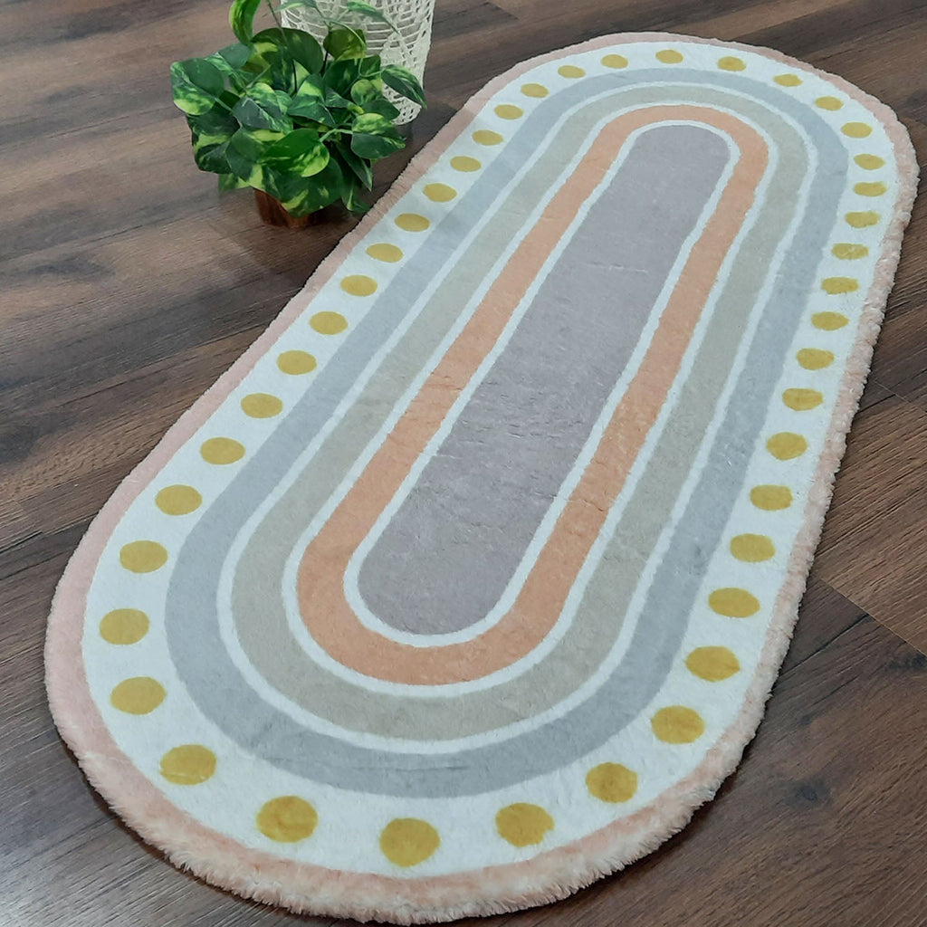 Avioni Rainbow Inspired Fluffy Shag Very Soft Fur Rug for Kids Nursery Play Room