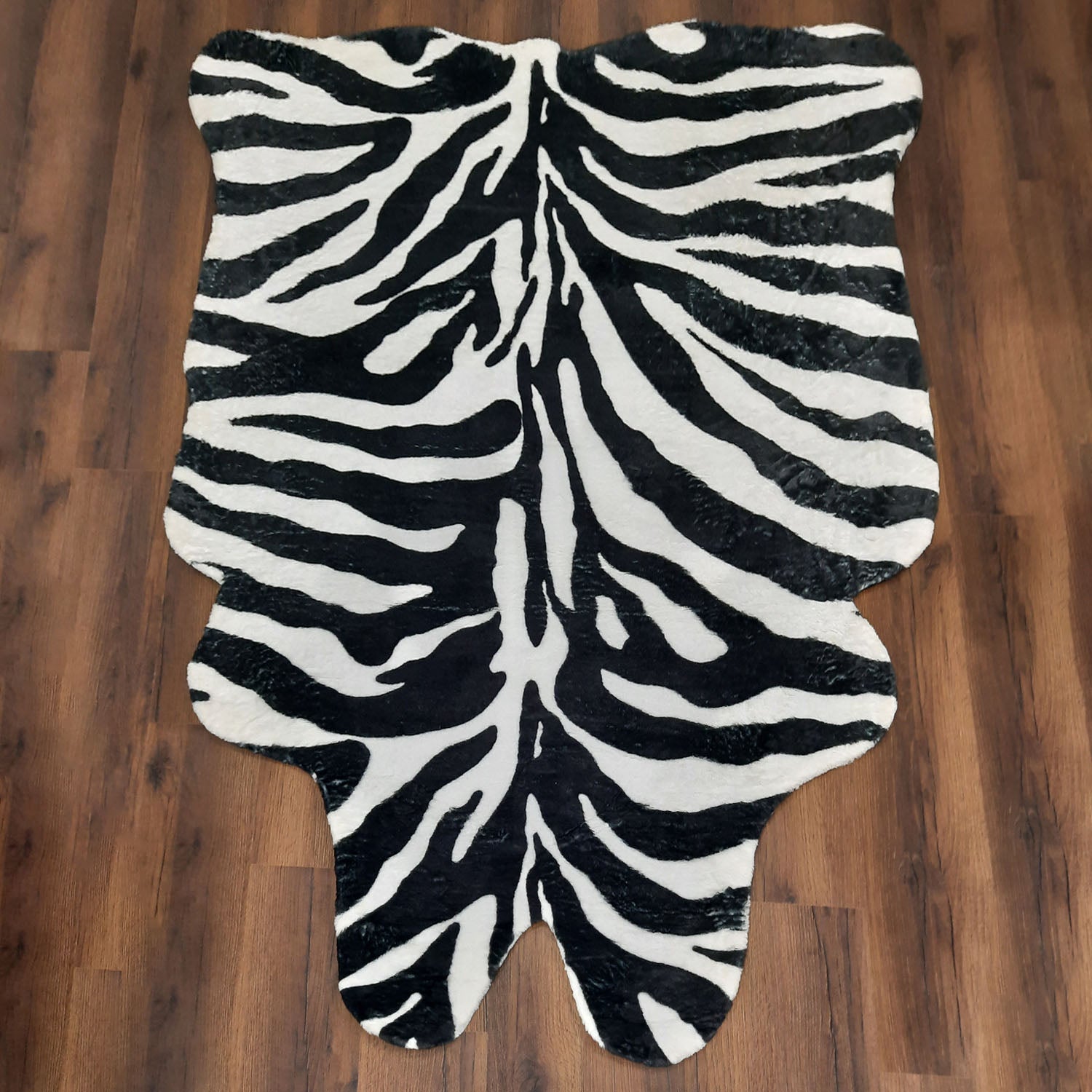 Avioni Home Faux Fur Animal Area Rug | Zebra Print