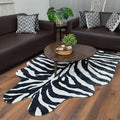 Avioni Home Faux Fur Animal Area Rug | Zebra Print