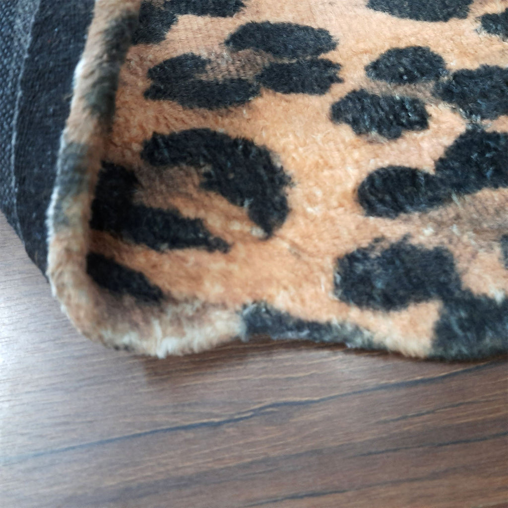 Avioni Home Faux Fur Exotic Animal Area Rug | Leopard Print
