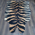 Avioni Home Faux Fur Exotic Animal Area Rug | Tiger Print