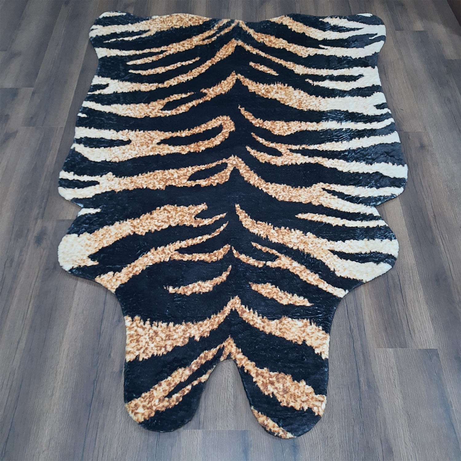 Avioni Home Faux Fur Exotic Animal Area Rug | Tiger Print