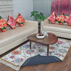Faux Silk Carpet Ethnic Floral Design – Living Room Rug – Avioni