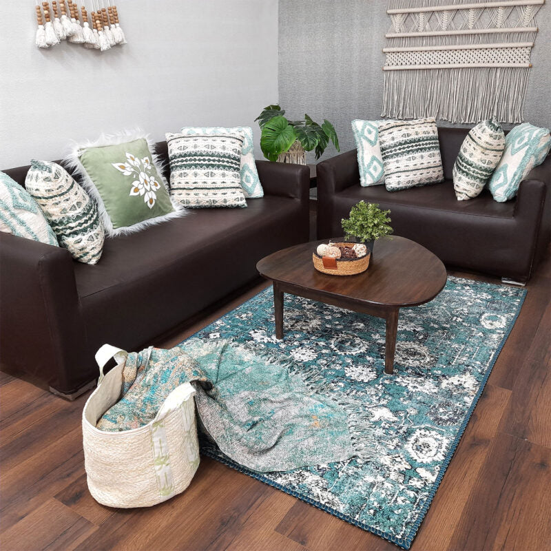 Avioni Faux Silk Carpet for Your Living Room | Luxurious, Durable and Washable | SeaBird Collection