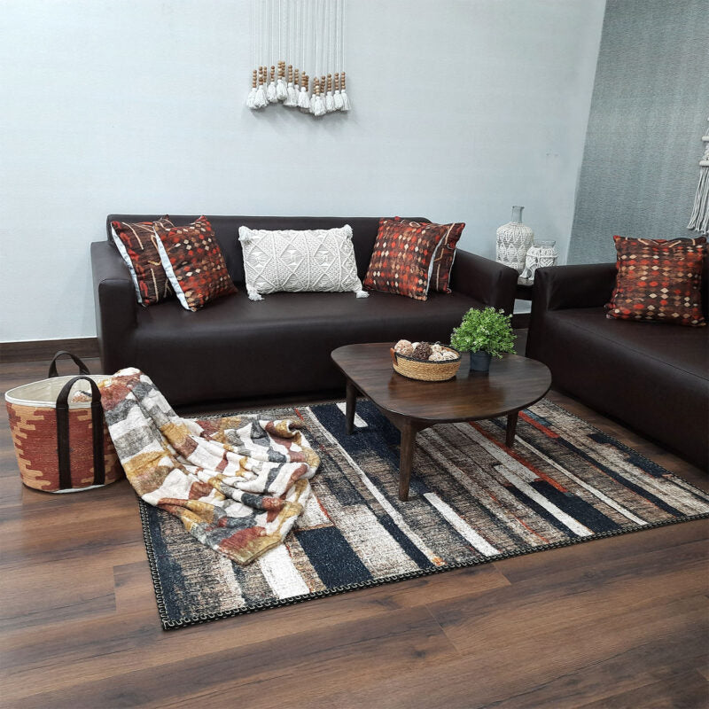 Avioni Faux Silk Rug | Create a Stylish and Modern Living Room | Luxurious, Durable and Washable | Earthy Elegance Collection