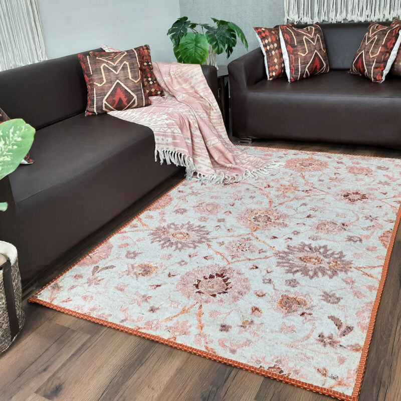 Avioni Faux Silk Carpet for a Stylish and Modern Living Room | Durable and Washable | RoseWood Collection