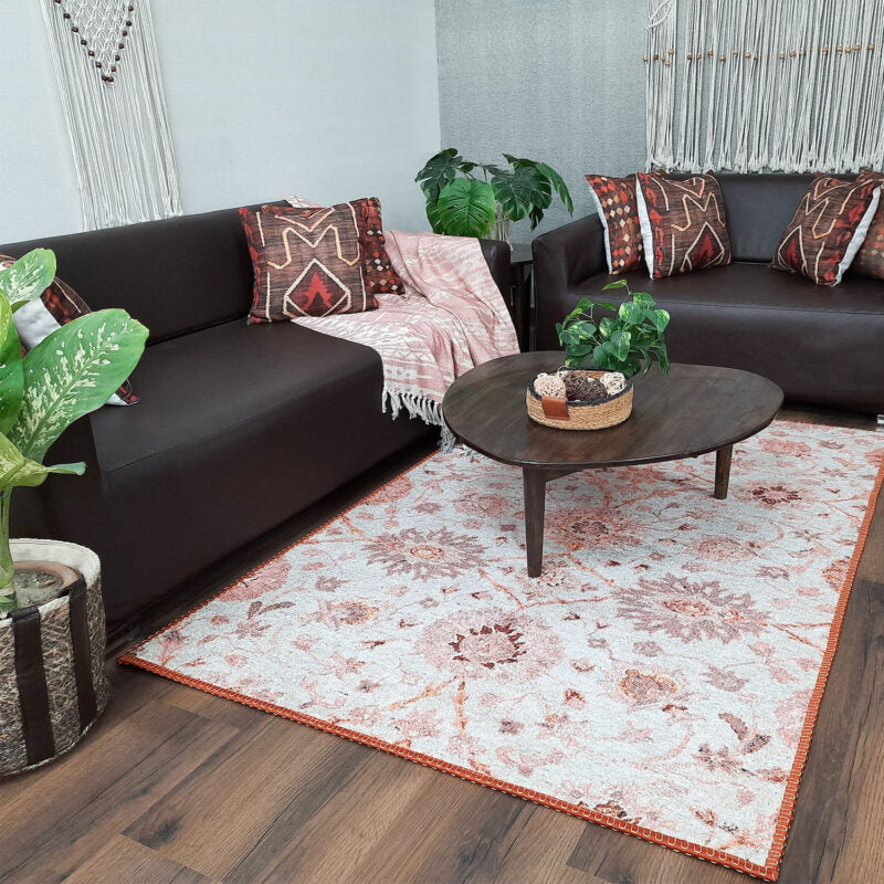 Avioni Faux Silk Carpet for a Stylish and Modern Living Room | Durable and Washable | RoseWood Collection