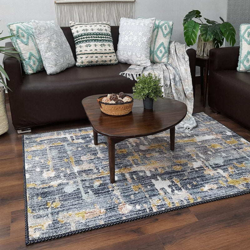 Avioni Faux Silk Carpet | Add a Touch of Glamour to Your Living Room | Durable and Washable | GreyDawn Collection