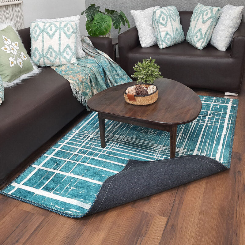 Avioni Faux Silk Carpet for Your Living Room | Modern & Luxurious | Durable and Washable | SeaBird Collection (Copy)