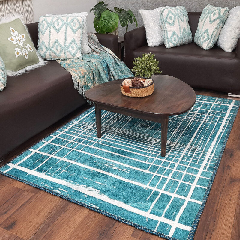 Avioni Faux Silk Carpet for Your Living Room | Modern & Luxurious | Durable and Washable | SeaBird Collection (Copy)