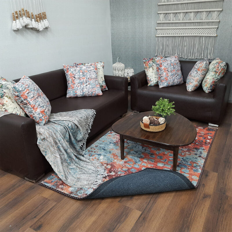 Avioni Faux Silk Carpet for Your Living Room | Timeless and Elegant Look | Durable and Washable | BrickLane Collection