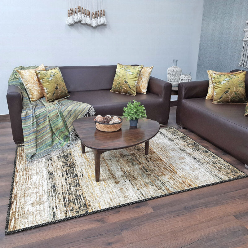 Avioni Faux Silk Rug | A Great Addition to Your Living Room | Luxurious, Durable and Washable | Earthy Elegance Collection