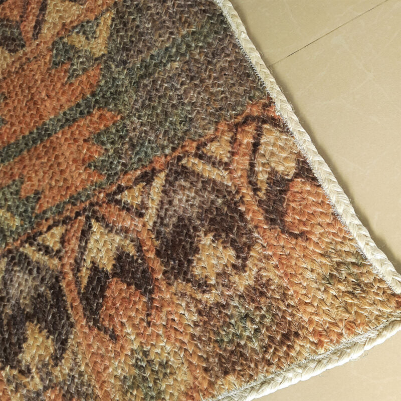 Avioni Kilim Design Inspired Natural Jute Rug with Cotton Backing | Multiple Sizes Available